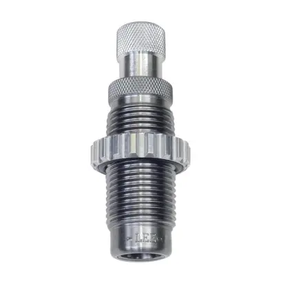 Samostatná krimpovací (zaškrcovací) matrice .30 Super Carry pro přebíjení nábojů. Zafixuje střelu v nábojnici a zvýší přesnost přebíjeného střeliva. Standardní závit 7/8-14. Lee Precision 91890 Carbide Factory Crim